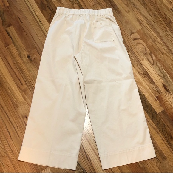 J. Crew Pull On Wide Leg Chino Pant Elastic Waist Summer Crop AY943 TALL Large - Picture 6 of 11